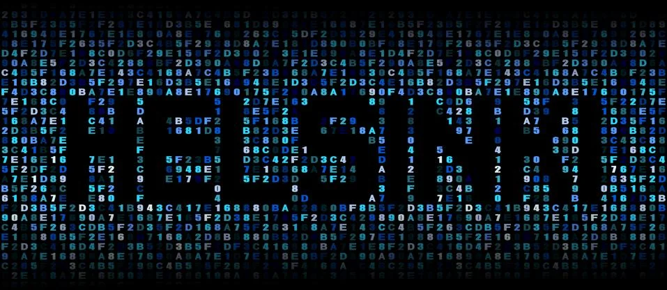 Helsinki text on hex code illustration イラスト素材