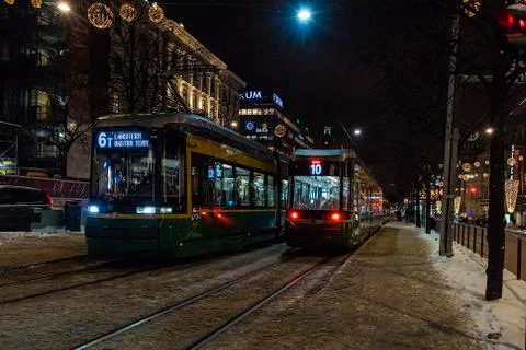 Helsinki tram Stock Photos