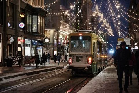 Helsinki trams Stock Photos