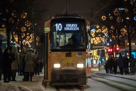 Helsinki trams Stock Photos