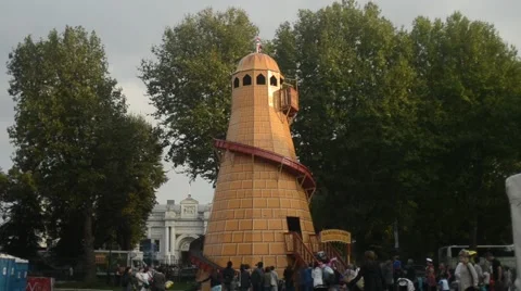 Helterskelter Slide Stock Footage 41593580