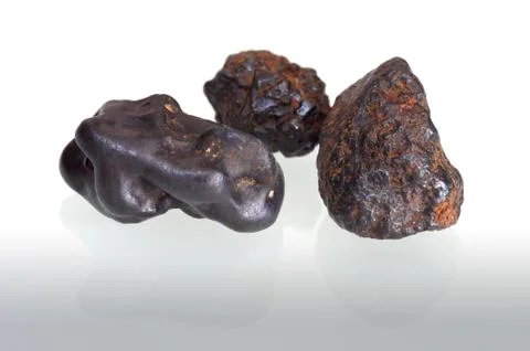 Hematite pebbles Stock Photos