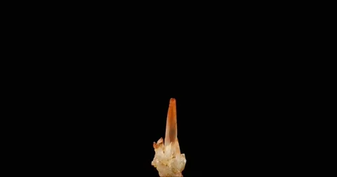 Hematoid Quartz crystal 360° rotation Stock Footage 237597345