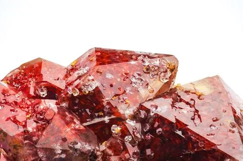 Hematoid red quartz 库存照片
