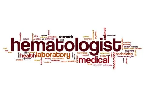 Hematologist word cloud Stock Illustration