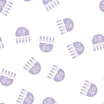 Hematology analyzing glyph seamless pattern Stock Illustration