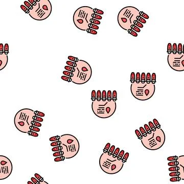 Hematology analyzing vector seamless pattern Stock Illustration