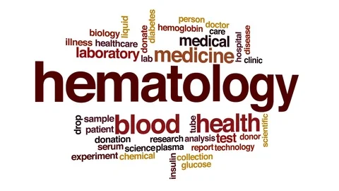 Hematology animated word cloud, text design animation. Stock Footage 72893538