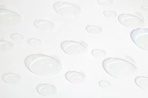 A hemisphere of a transparent soap bubbles on white background with trendy Stock Photos