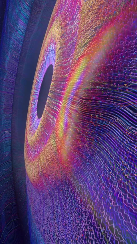 Hemispherical cosmic eye moves in a wave-like motion Stock Footage 295049569