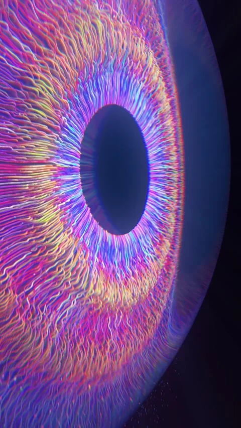 Hemispherical cosmic eye moves in a wave-like motion  Video stock 295049585