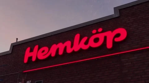 Hemköp sign Stock Footage 284762743
