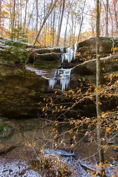 Hemlock Cliffs, Indiana Stock Photos