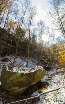 Hemlock Cliffs, Indiana Stock Photos
