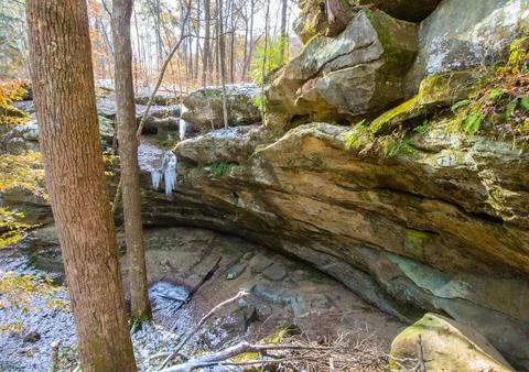 Hemlock Cliffs, Indiana Stock Photos