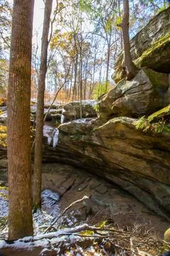 Hemlock Cliffs, Indiana Stock Photos
