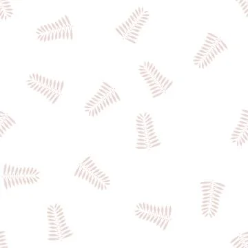 Hemlock leaf glyph seamless pattern Stock Illustration