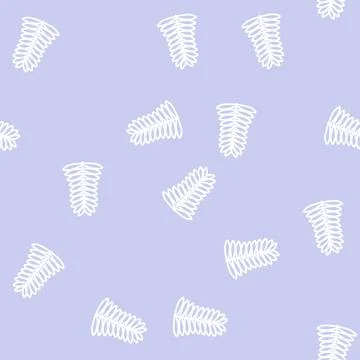 Hemlock leaf line seamless pattern Stock Illustration
