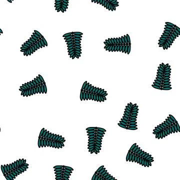 Hemlock leaf vector seamless pattern Stock Illustration