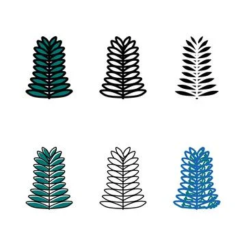 Hemlock modern leaf color icon vector イラスト素材