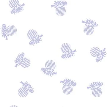 Hemlock wood glyph seamless pattern Illustrazione stock