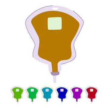Hemoglobin blood donor bag vector cartoon graphic Stock Illustration