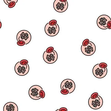 Hemoglobin for blood vector seamless pattern Illustrazione stock