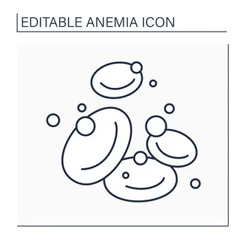 Hemoglobin line icon Stock Illustration