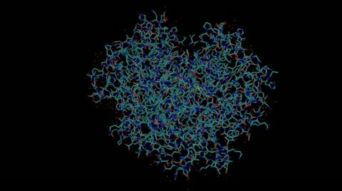 Hemoglobin molecule with alpha channel Stock Footage 13155072