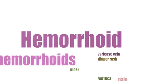 Hemorrhoid Tagcloud Animated On White Ba... | Stock Video | Pond5