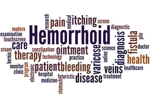 Hemorrhoid, word cloud concept Stock Illustration