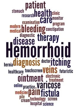 Hemorrhoid, word cloud concept Stock Illustration
