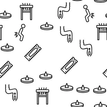 Hemorrhoids Disease Vector Seamless Pattern Stock Illustration