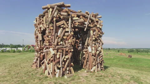 Hemp arch without nails and glue Stock Footage 133515686