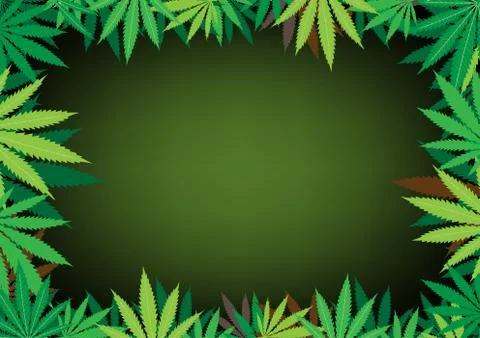 Hemp dark background Stock Illustration