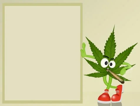 Hemp leaf Stock Illustration