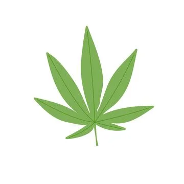 Hemp leaf Illustrazione stock