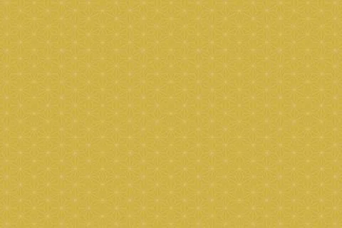 Hemp leaf pattern background, traditional Japanese pattern (gold) Stock Illustration