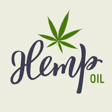 Hemp Oil Illustrazione stock