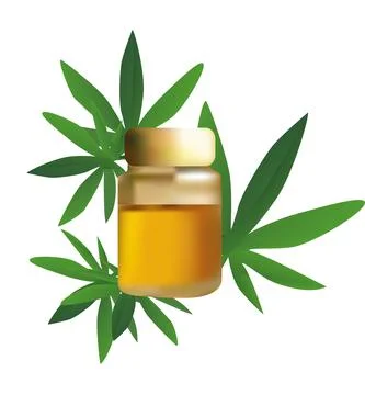 Hemp oil Stock Illustration