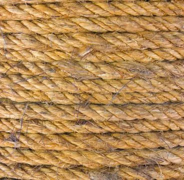 Hemp rope background texture Stock Photos