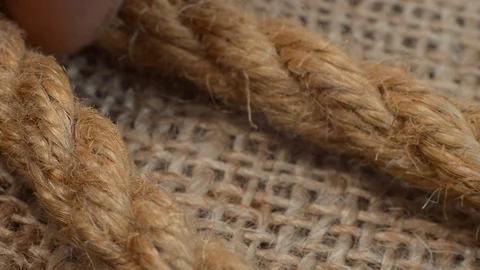Hemp rope closeup. Stock Footage 120117677