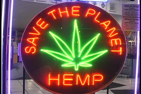 Hemp, save the planet sign Stock Footage 109140