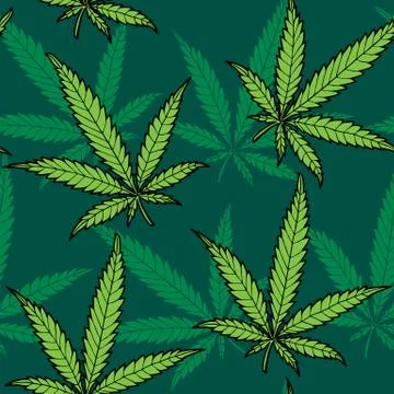 Hemp Seamless Pattern Stock Illustration
