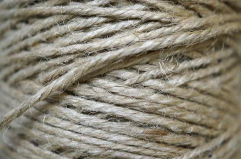 Hemp thread macro close up texture 库存照片
