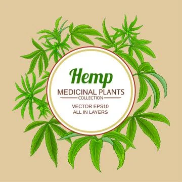 Hemp vector frame Stock Illustration