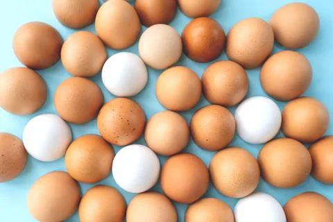 Hen eggs on background Stock Photos