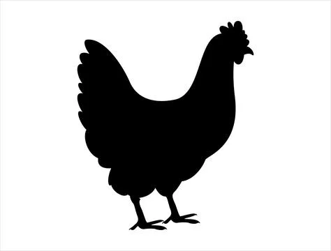Hen silhouette vector art Illustrazione stock