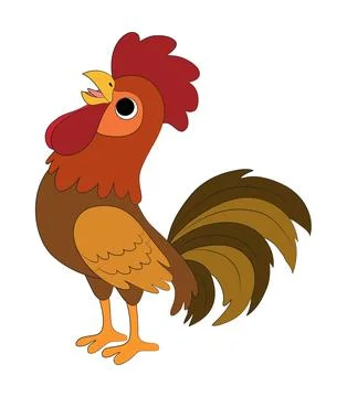A hen is smiling vector illustration Stock Illustration