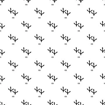 Hen step pattern seamless Stock Illustration